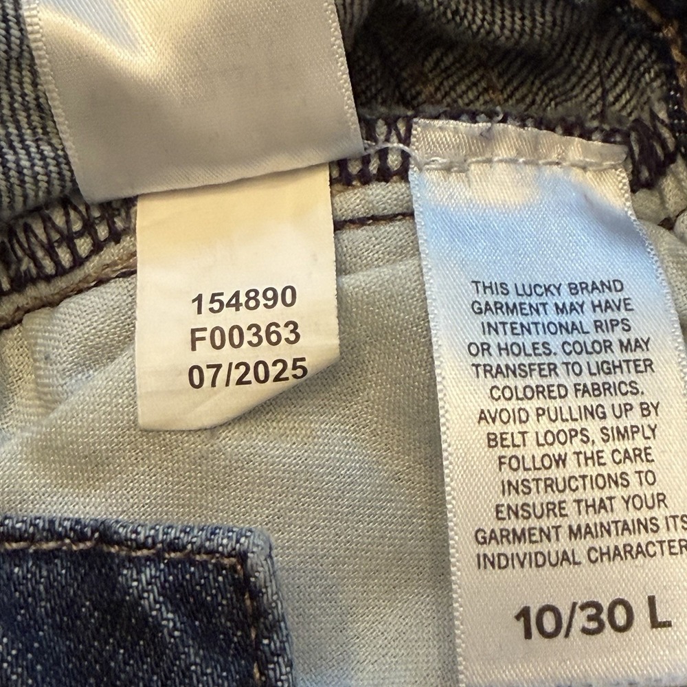 LUCKY BRAND Jeans ZOE High Rise Straight Leg Medium Wash Denim Women's 10/30L - Picture 9 of 16